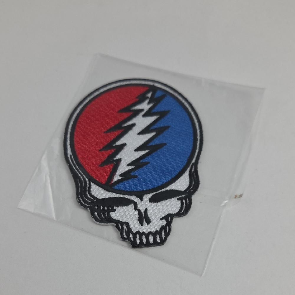 Red and Blue Skull Patch